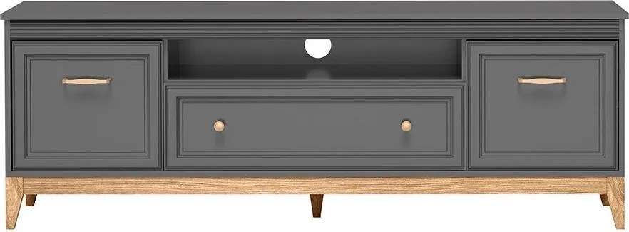 Szafka RTV SUOLO - Szary / 179 cm