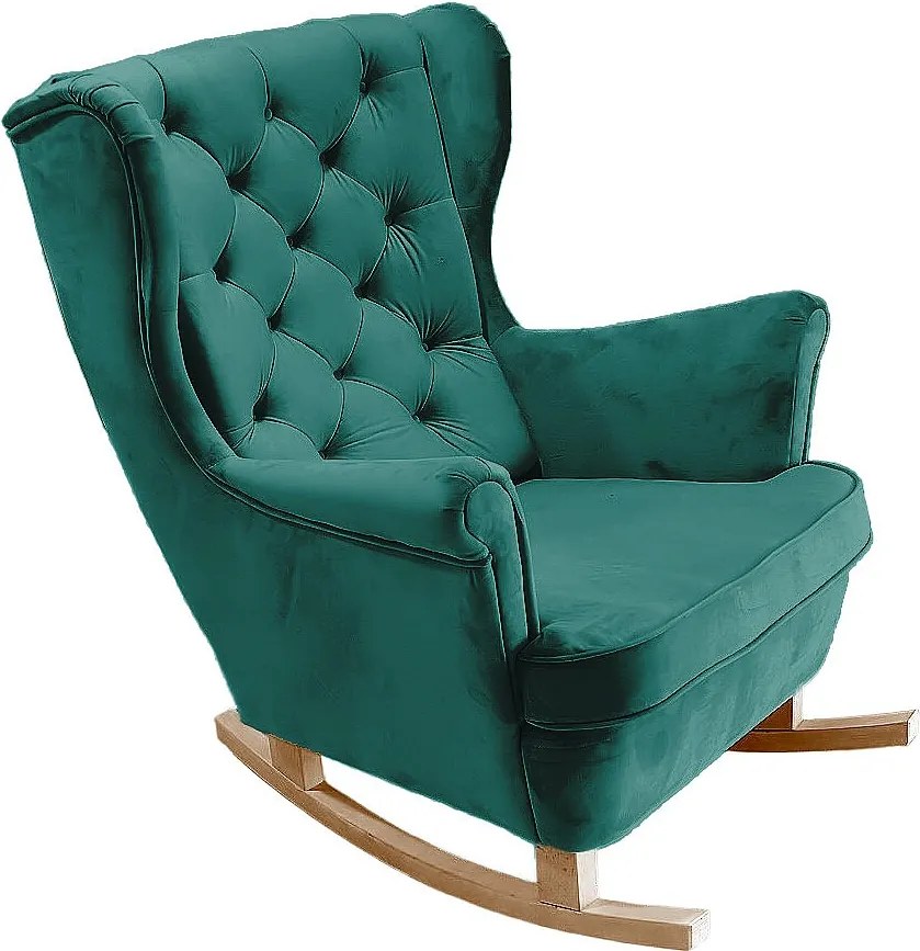 Fotel Relax z Tapicerowanym Siedzeniem i Podłokietnikami, Fotel TV 102x81x95cm Zielony_29851