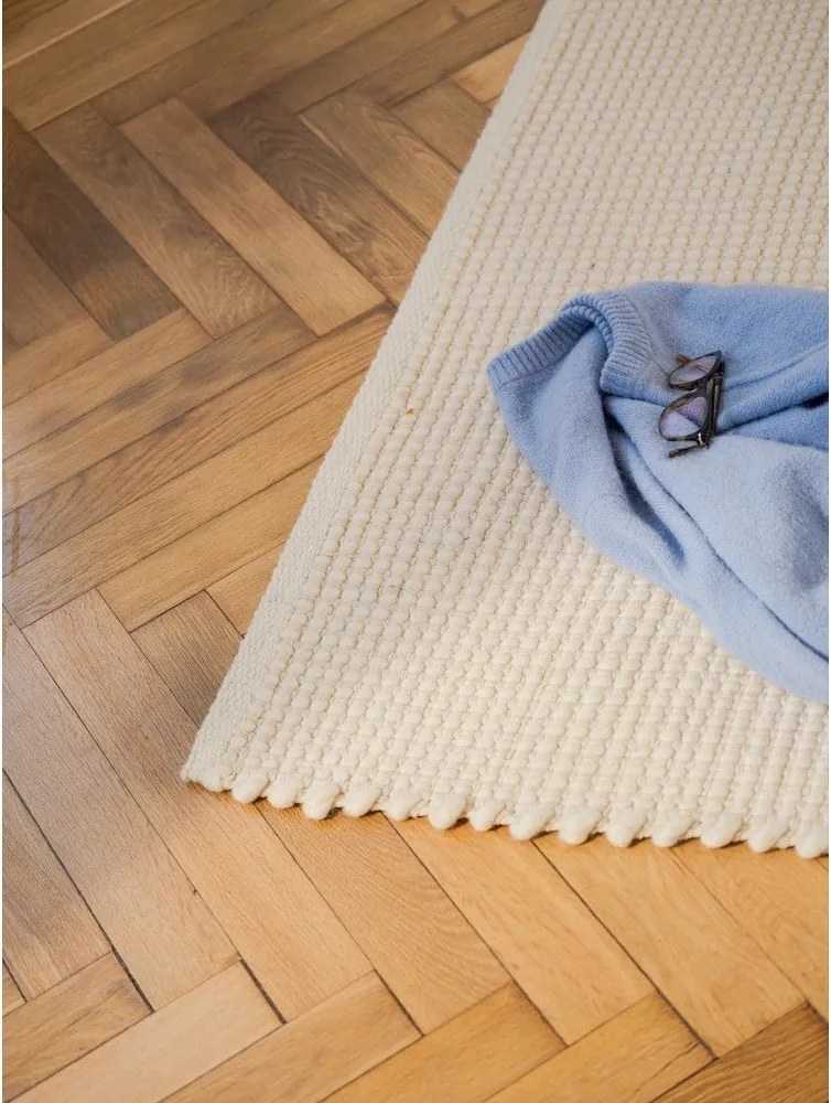Beżowy wełniany chodnik tkany ręcznie 80x170 cm Talo – noo.ma