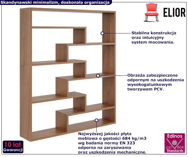 Regał Skandynawski W Kolorze Orzech Telis
