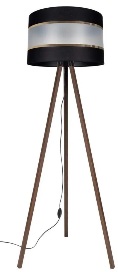 Lampa stojąca CORAL 1xE27/60W/230V brązowo-czarna-złota