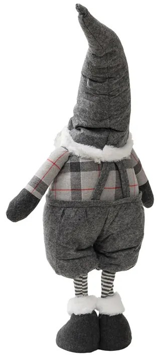 Dekoracyjny skrzat GNOME 90 cm, szary