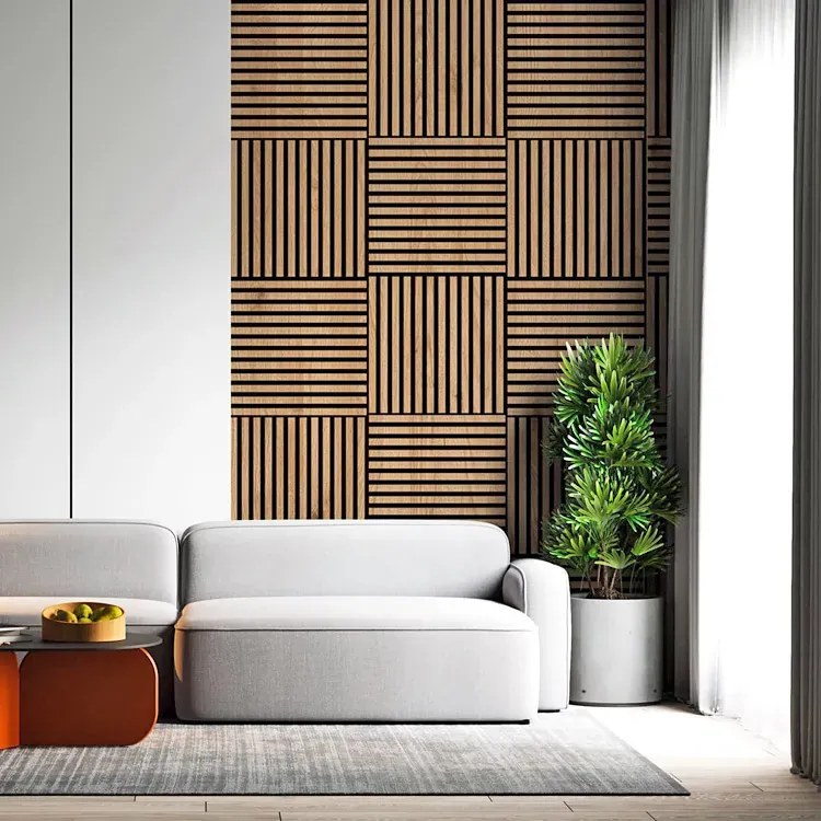 Panele akustyczne 6 szt. dąb fornir W0-E20