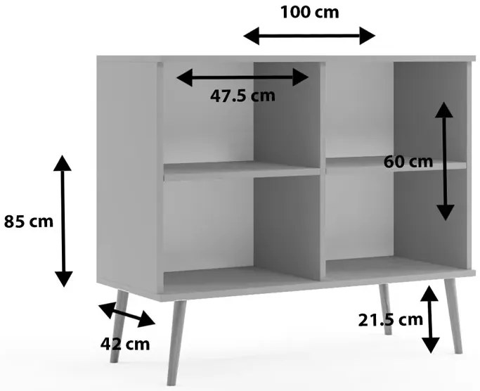 Minimalistyczna komoda na nóżkach macchiato S9-S27