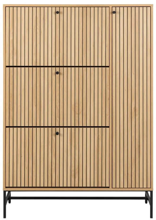 Uchylna szafka na buty w dekorze dębu w naturalnym kolorze 99x140x35 cm Albany – Actona