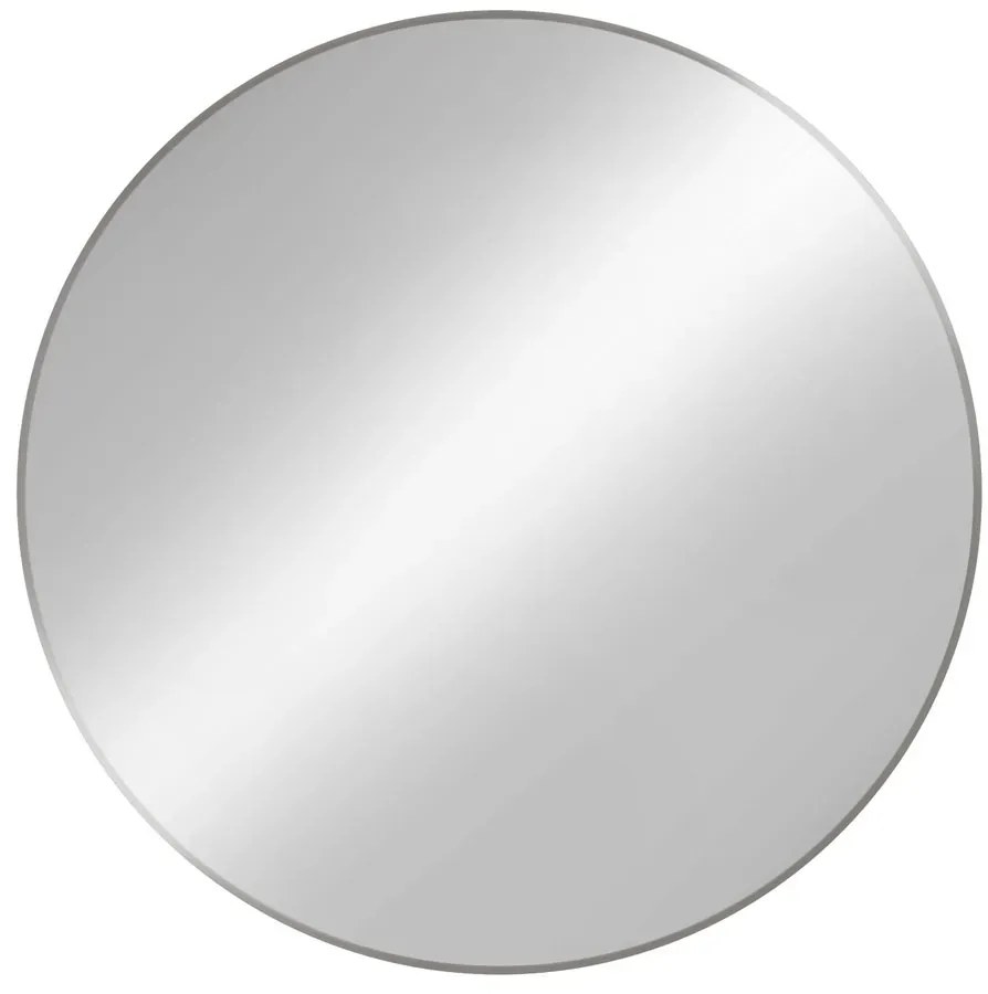 Srebrne okrągłe lustro ścienne E8-K26