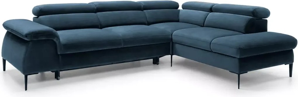 Narożnik z funkcją spania Kassel L 5-osobowy L-kształtny nowoczesny 280 cm sprężyny faliste pianka PUR sofa do salonu lewy/prawy