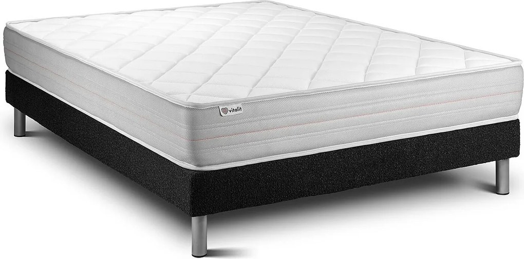 lózka z materacem VITALMEMO 160 x 190 cm Rama lózka Czarny