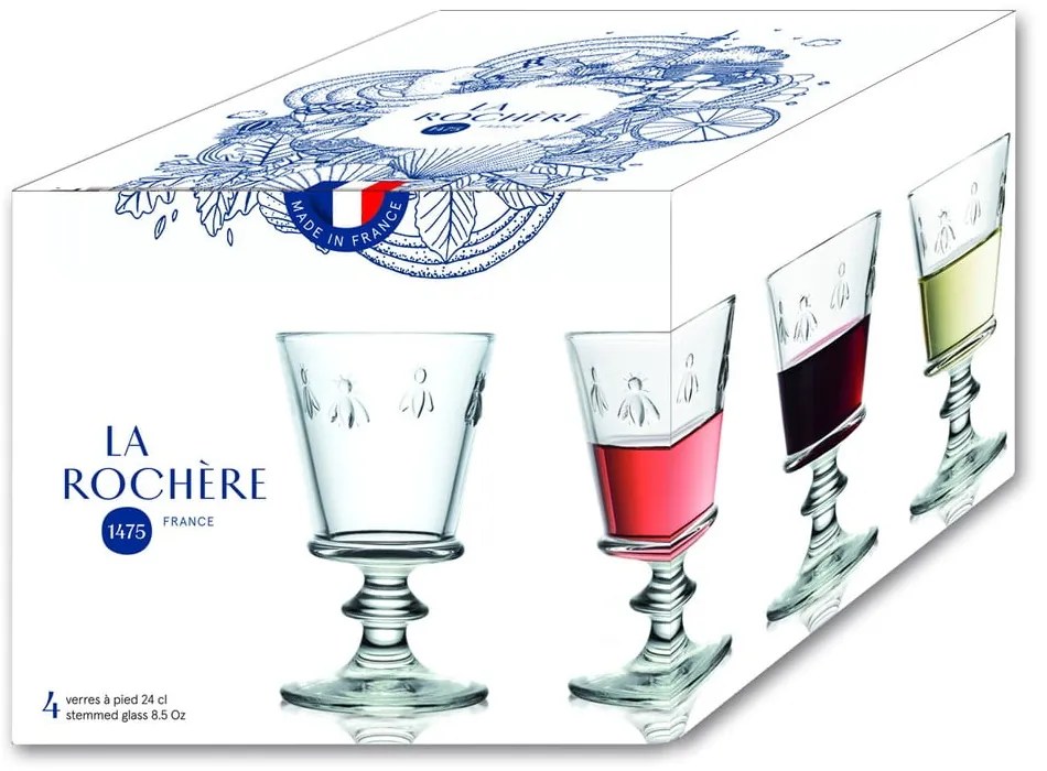 Kieliszki do wina zestaw 4 szt. 230 ml Abeille – La Rochére