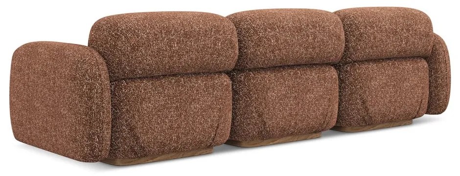 Pomarańczowa/brązowa sofa modułowa 270 cm Ailani – Makamii
