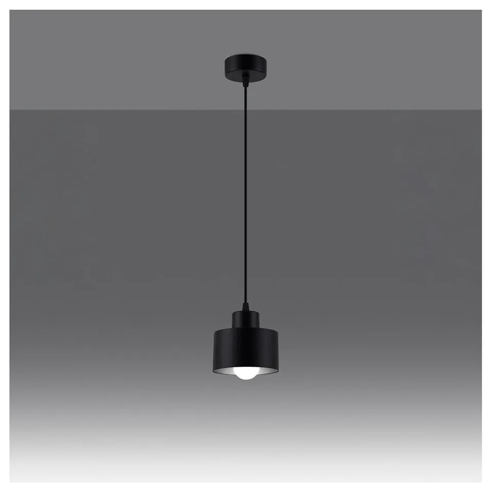 Czarna lampa wisząca ø 12 cm Alastro – Nice Lamps