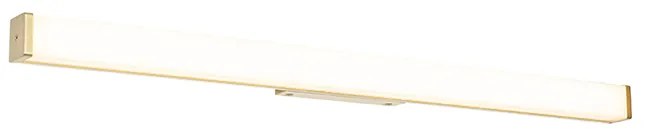 Lampa ścienna do łazienki mosiądz 92 cm z wbudowanym LED IP44 - Cascada