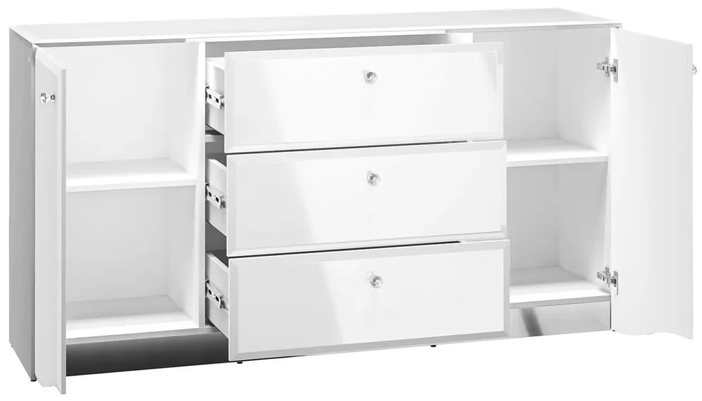 Komoda BLANC 02 2D3S 160 biały połysk ML MEBLE