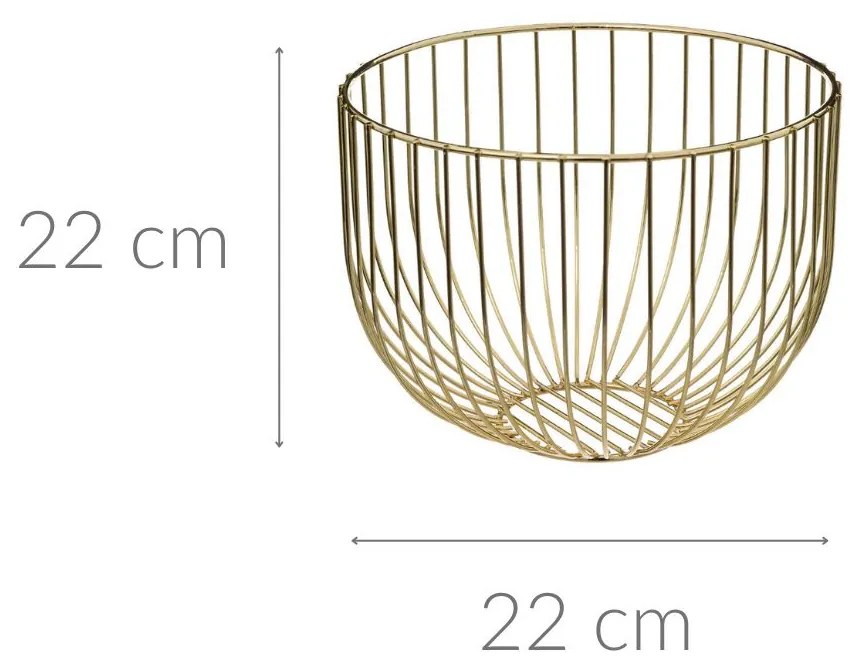 Kosz na owoce i warzywa COLL, wysoki, Ø 22 cm