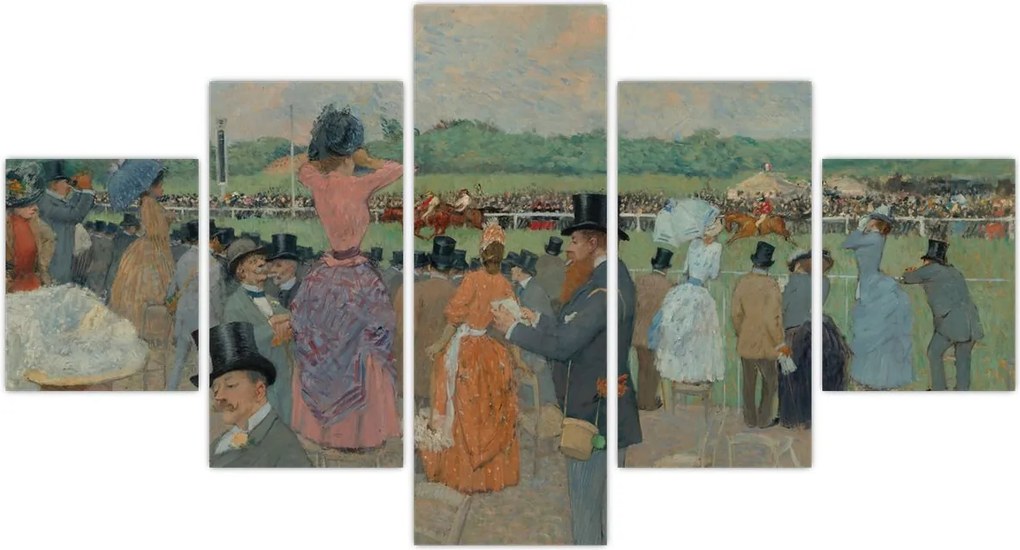 Obraz - Jean-Louis Forain, The Races at Longchamp, reprodukcje (125x70 cm)