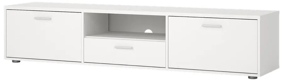 Biała szafka pod TV 177x38 cm Media – Tvilum