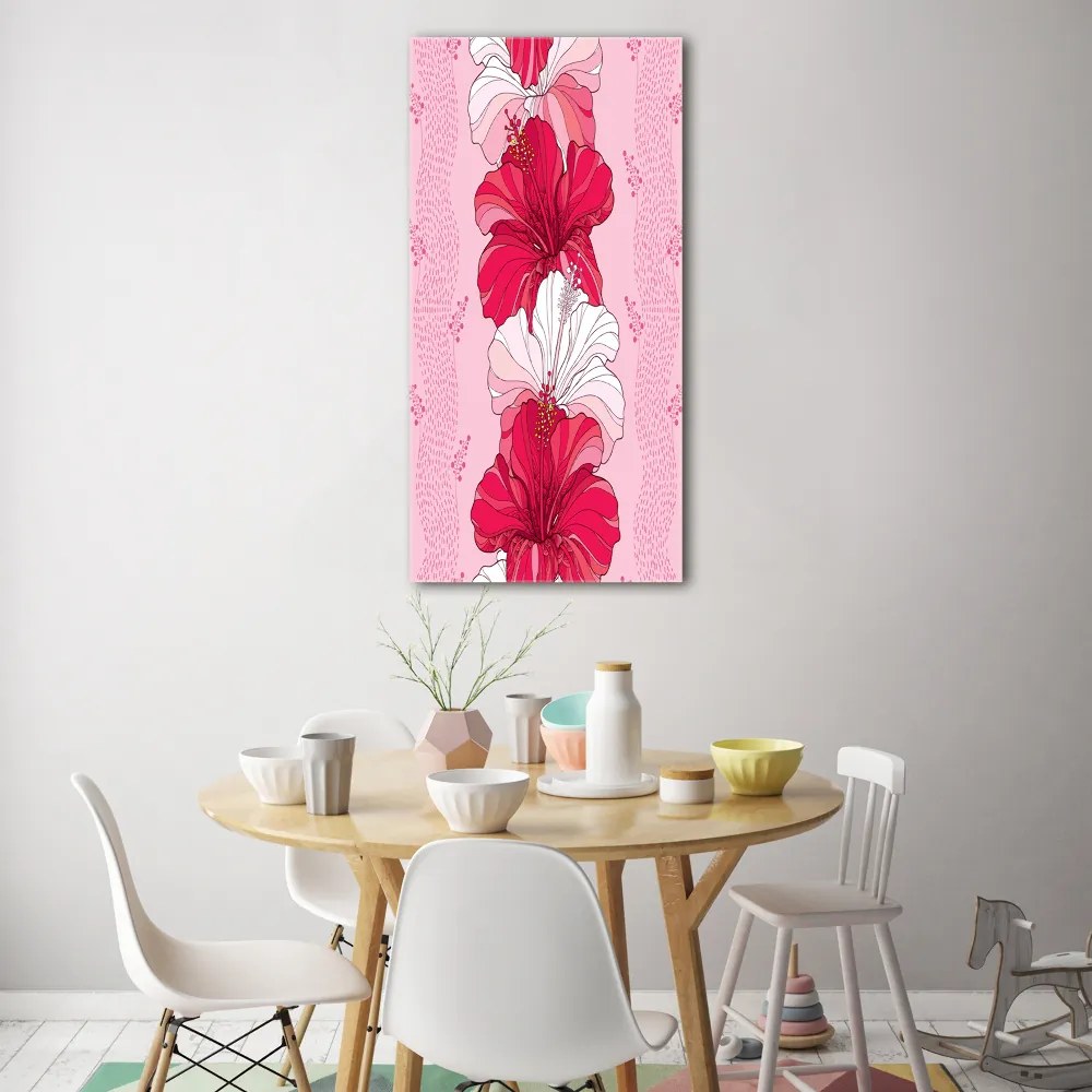 Foto-obraz szkło hartowane pionowy Hibiskus