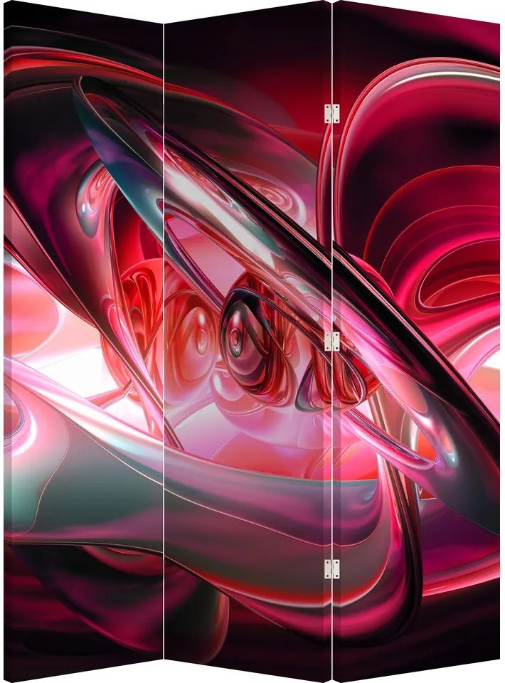 Parawan - Czerwone fraktale (126x170 cm)