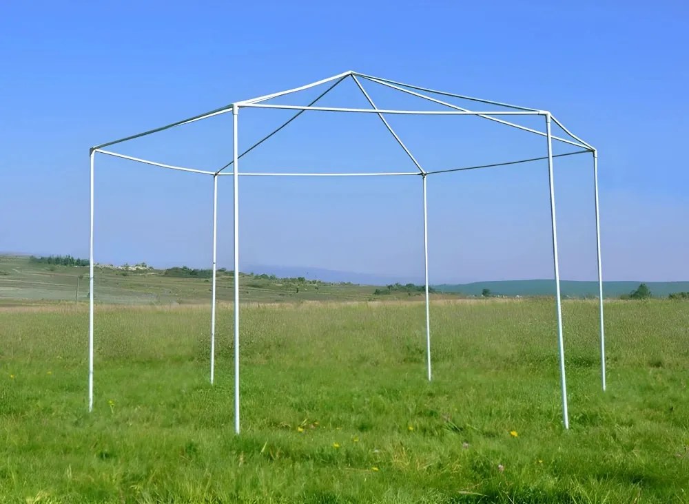 Pawilon ogrodowy, handlowy 2x2x2 m z moskitierą Gardiva N-W, biały