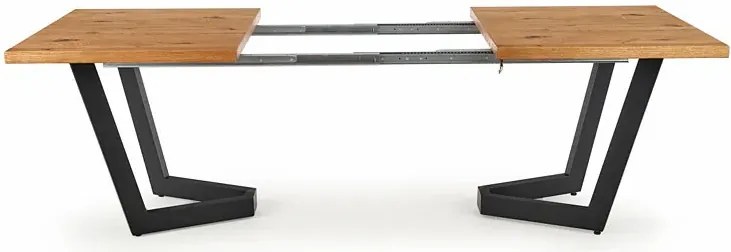 Dębowy stół industrialny do salonu - Divon 2X
