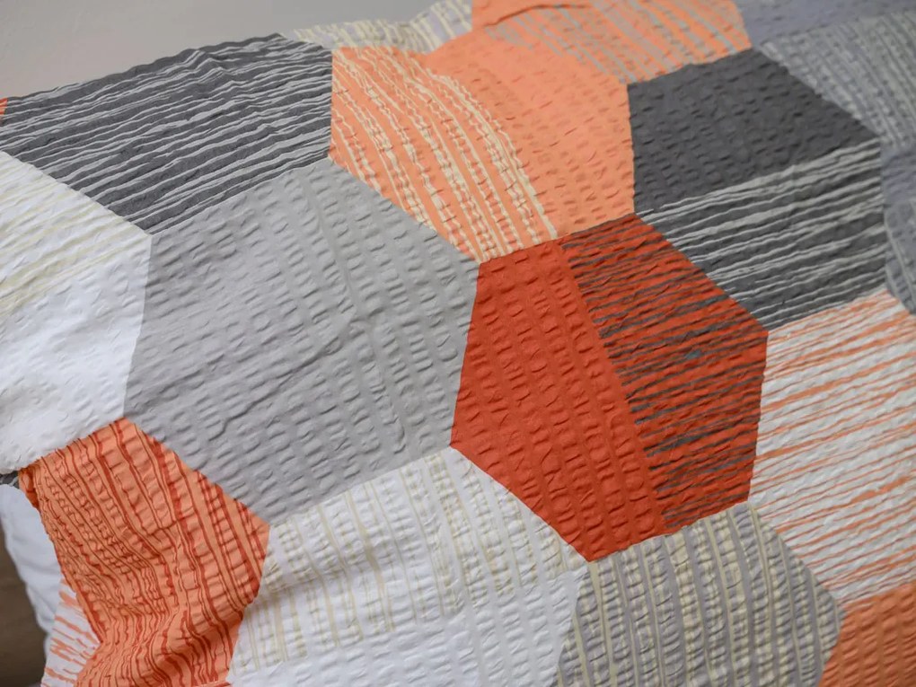 PrzytulneMieszkanie.pl PrzytulneMieszkanie.pl Pościel z kory z bawełny Renforcé HONEY COMB szara Rozmiar pościeli: 70 x 90 cm | 140 x 200 cm