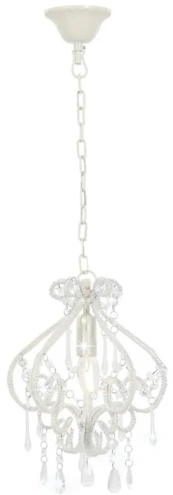 Biała lampa sufitowa z koralikami - EX168 T6-T98