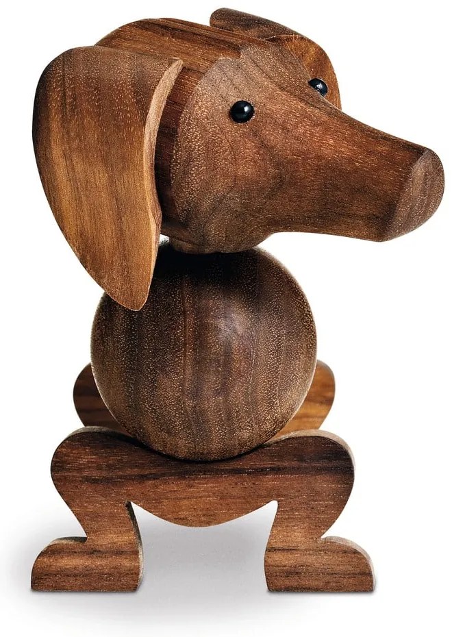 Figurka z litego drewna orzechowego Kay Bojesen Denmark Dog