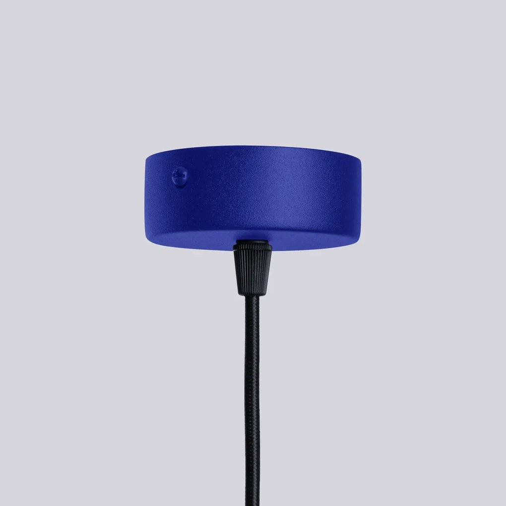 Żyrandol HALO 6 ultramaryna ryflowany SOLLUX  LIGHTING