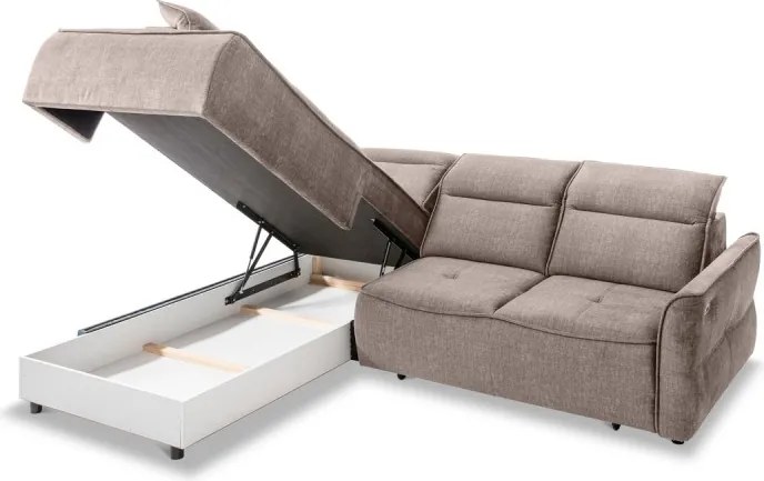 Narożnik MURILLO L z elektryczną regulacją siedziska Lewostronny w tkaninie VOGUE 02 WERSAL