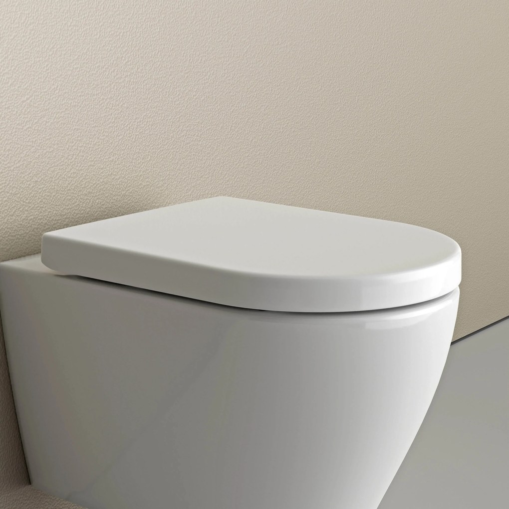 Deska sedesowa wolnoopadająca Soft-Close U1002Biały połysk z oświetleniem LED