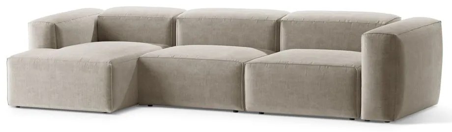 Beżowy narożnik (lewostronny/z szezlongiem) Bergamo – Cosmopolitan Design