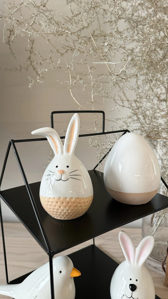 Zając ceramiczny biały CERAMIC RABBIT - różne warianty