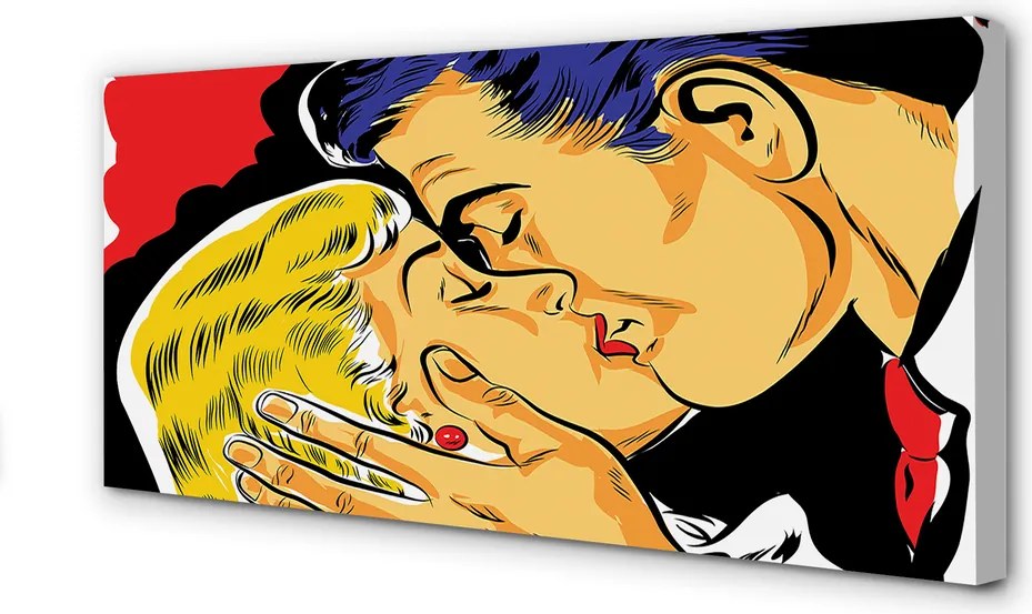 Obraz na płótnie Romantyczny Pocałunek Pary