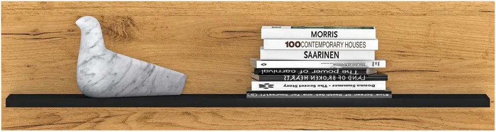 Półka COLIN 11 dąb złoty craft/czarna ML MEBLE