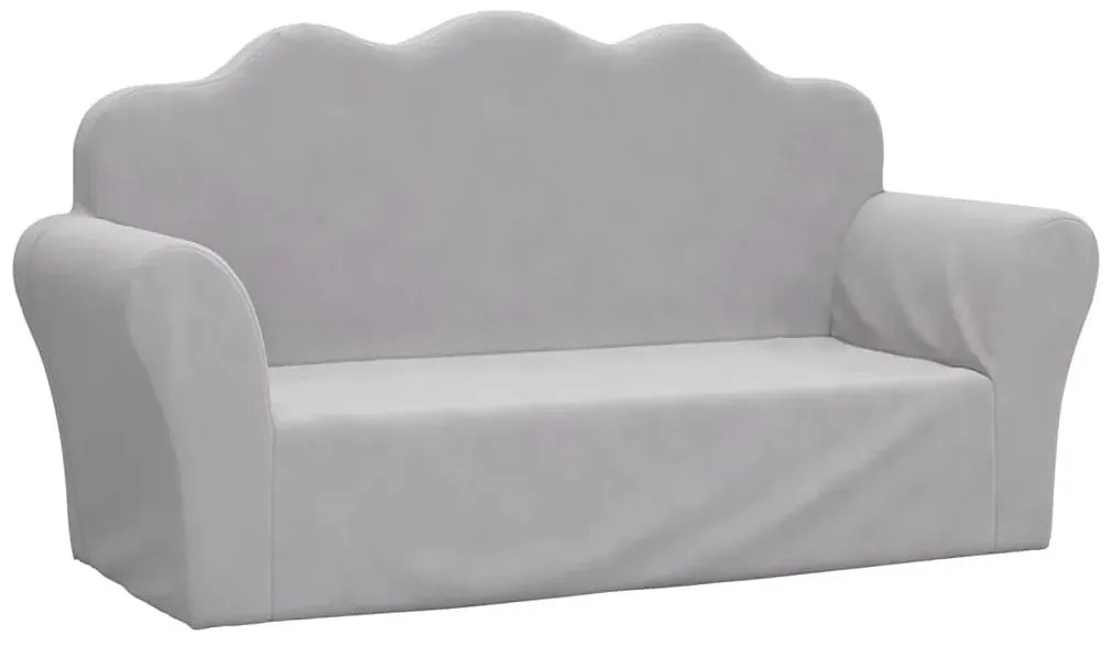 Jasnoszara sofa dziecięca - Gretter 4X