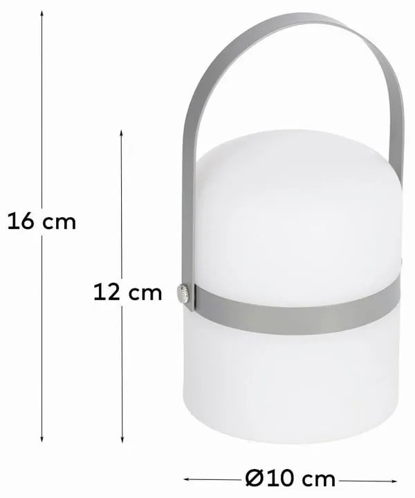 Szara lampa zewnętrzna Kave Home Janvir, wys. 16 cm