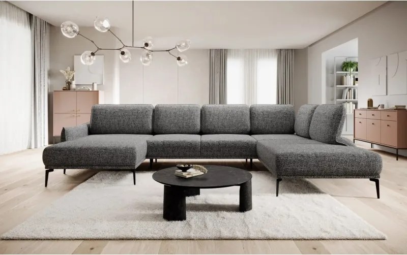 Narożnik STORM XL układ U z funkcją regulacji oparcia i wysuwu podnóżka WERSAL