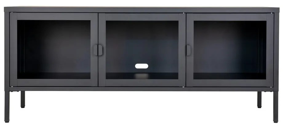 Czarna metalowa szafka pod TV 130x55 cm Brisbane – House Nordic