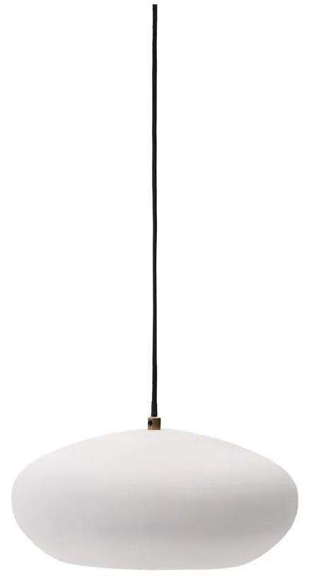 Biała lampa wisząca z metalowym kloszem ø 40 cm Inda – Kave Home