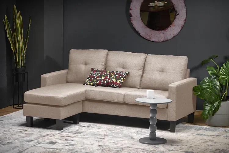 Sofa beżowa wypoczynkowa z podnóżkiem A0-N41