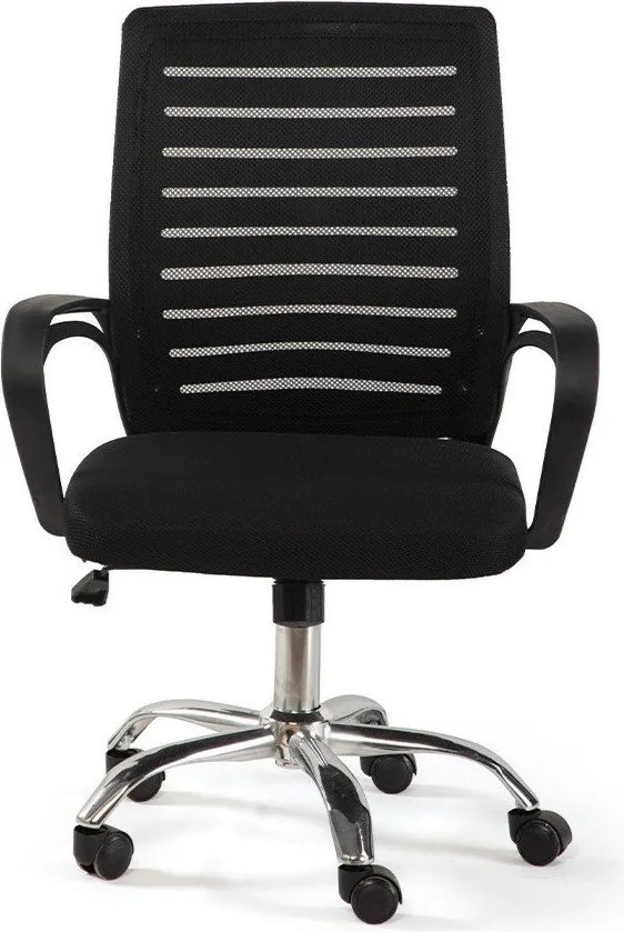 Czarne tapicerowane krzesło biurowe Evon – Bonami Essentials