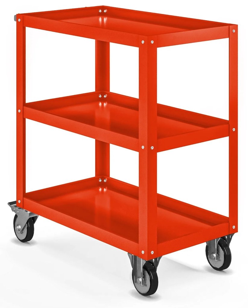 Narzędziowy wózek, warsztatowy HUGO, 700 x 816 x 400 mm, czerwony