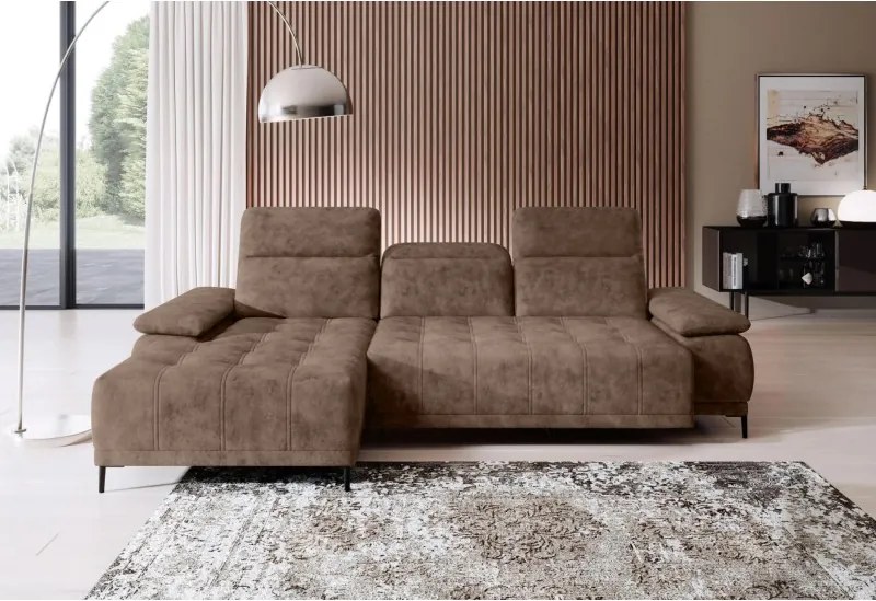 Narożnik FOCUS S Mini z elektryczną regulacją w tkaninie SALVADOR 03 WERSAL