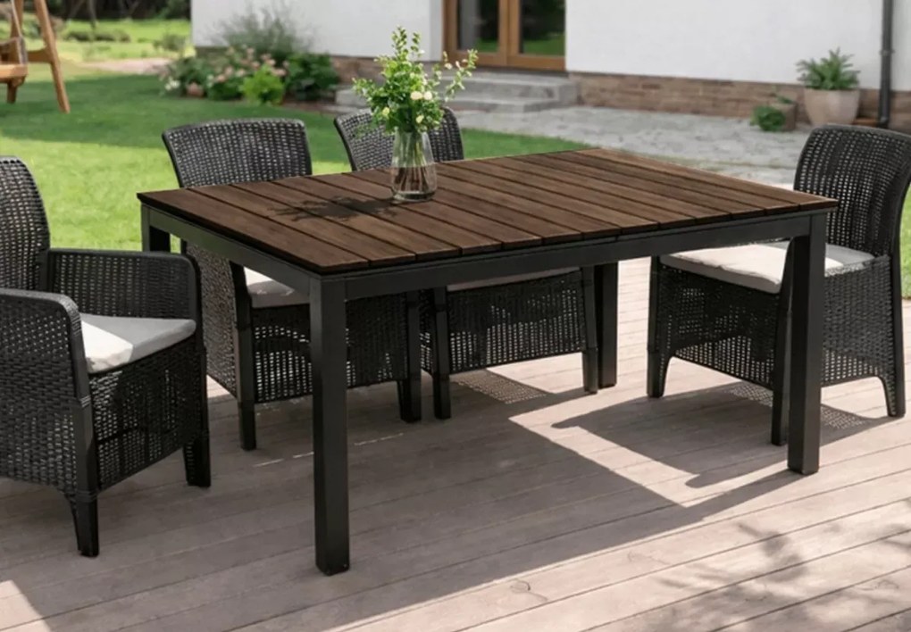 Stół ogrodowy rozkładany Lorini metalowy taras loft