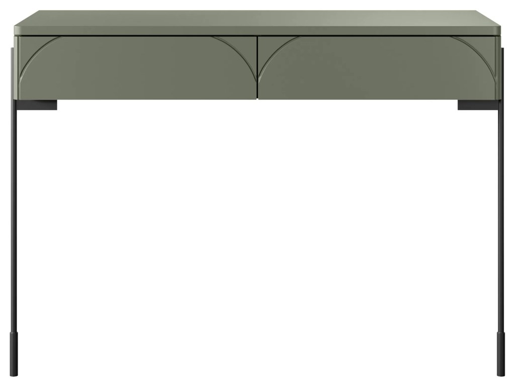 Toaletka Sonatia 100 cm z dwoma szufladami - oliwka