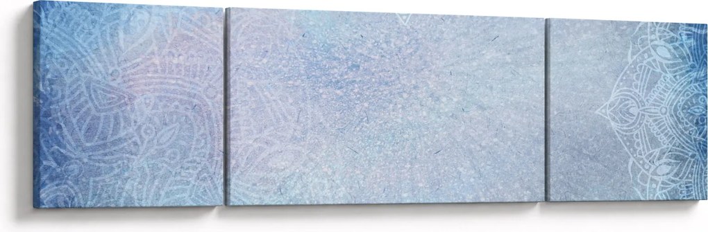 Obraz - Mandale w niebieskim (170x50 cm)