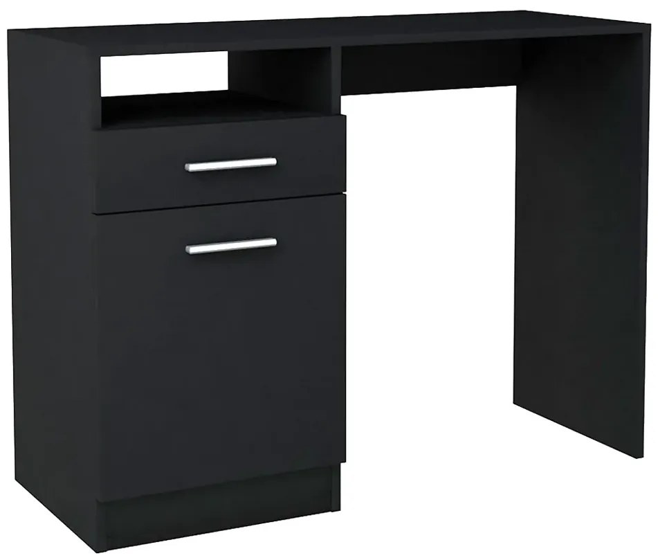 Czarne biurko do pokoju młodzieżowego 100 cm E7-M55