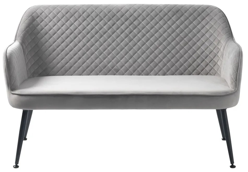 Jasnoszara aksamitna sofa 129 cm Berrie – Unique Furniture