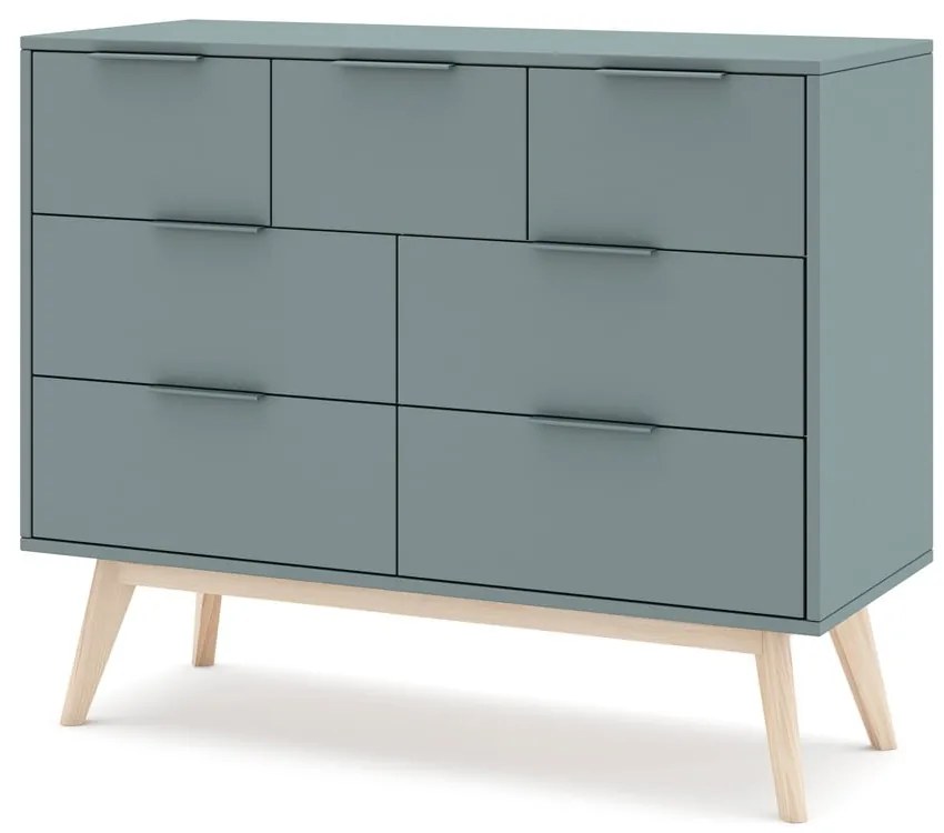 Szarozielona komoda 120x83x40 cm Pisco – Marckeric