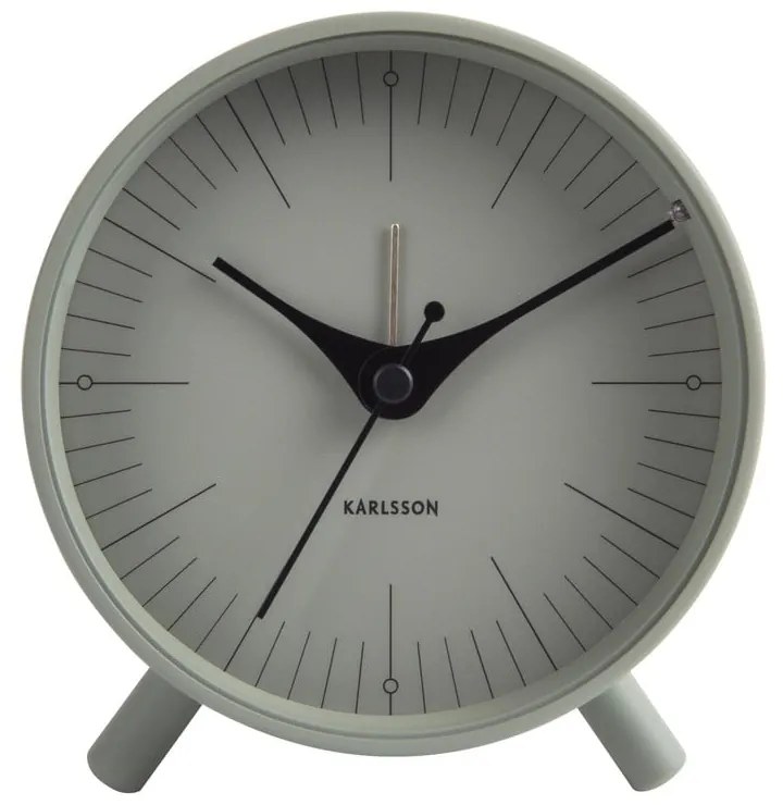 Zielony metalowy budzik Karlsson Index, ø 11 cm
